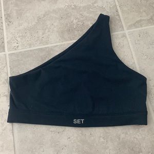 XS - Set Active - Like New - Sportsbody One Shoulder Bra Navy